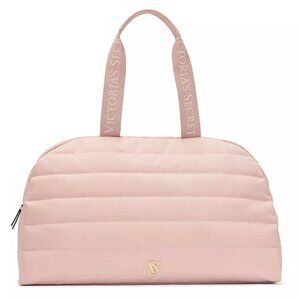 NWT Victoria's Secret Mauve Pink Stylish Trendy Quilted Duffle Weekender Bag